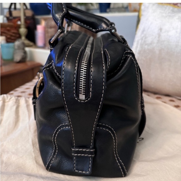 Michael Kors Hamilton Black Leather Shoulder Bag Dust Bag Included - Picture 12 of 16